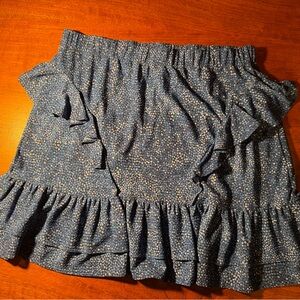 Michael Kors blue ruffle skirt